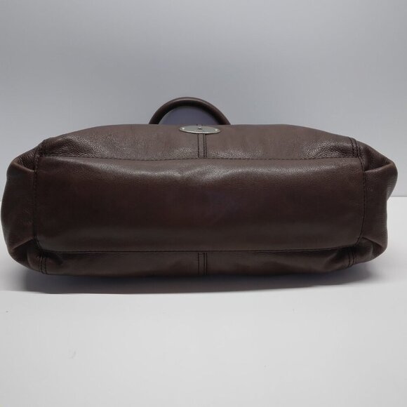 Fossil Maddox Brown Leather Bar Satchel Handbag - Picture 11 of 16